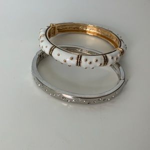 (2) Hinged Bangle Bracelet